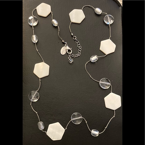 White House Black Market Jewelry - WHBM MOP & Glass Beaded Necklace